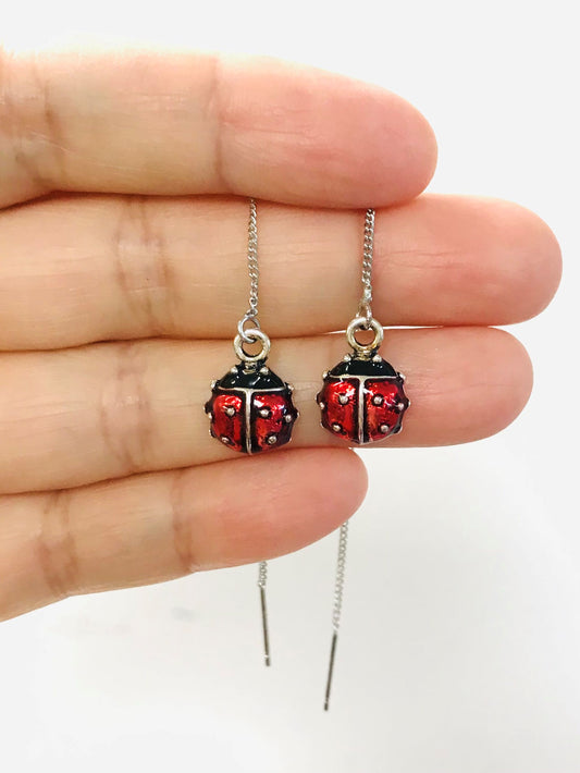 Wholesale Ladybug Threaders Earrings