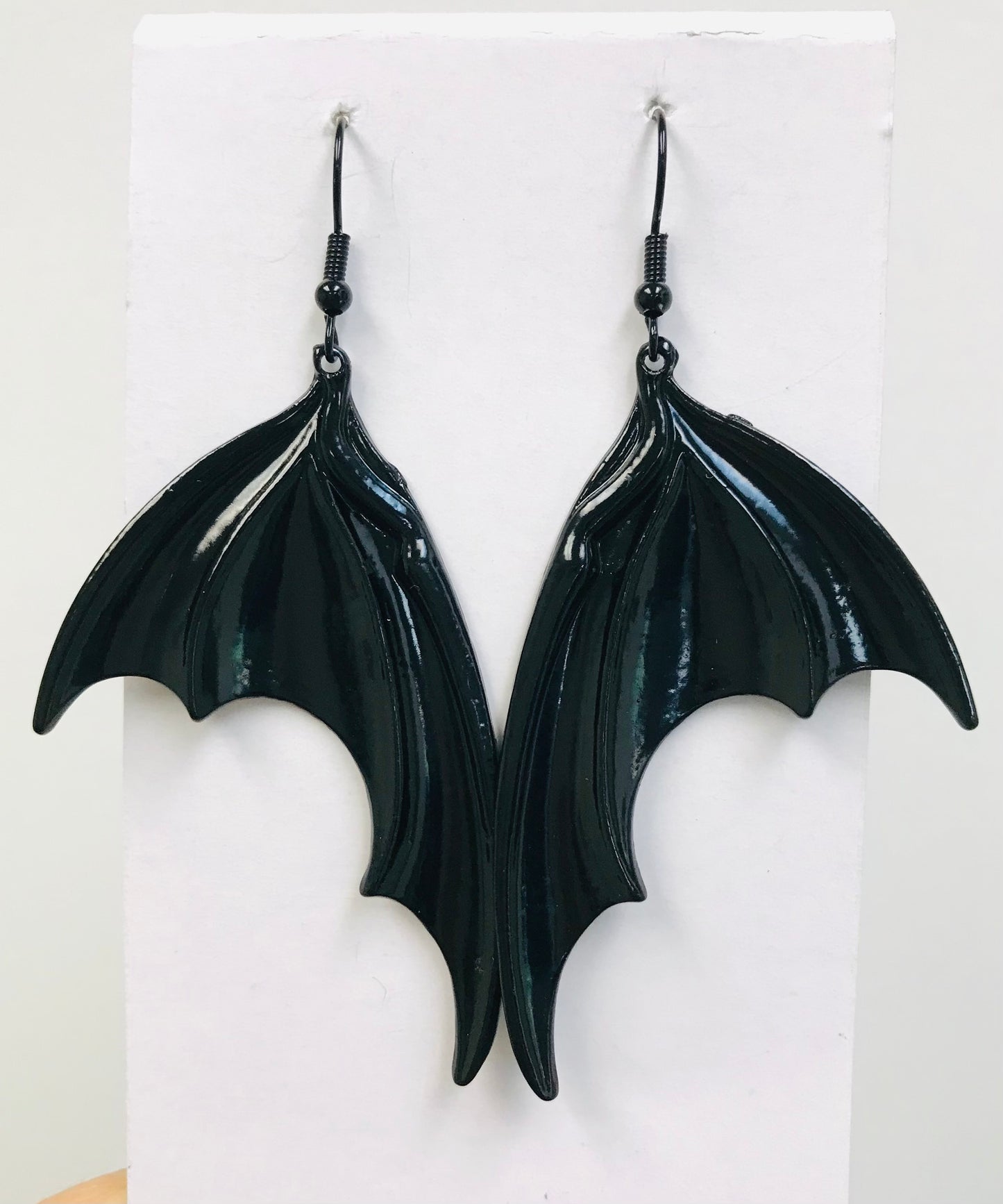 2prs Wholesale Black Bat Wing Earrings