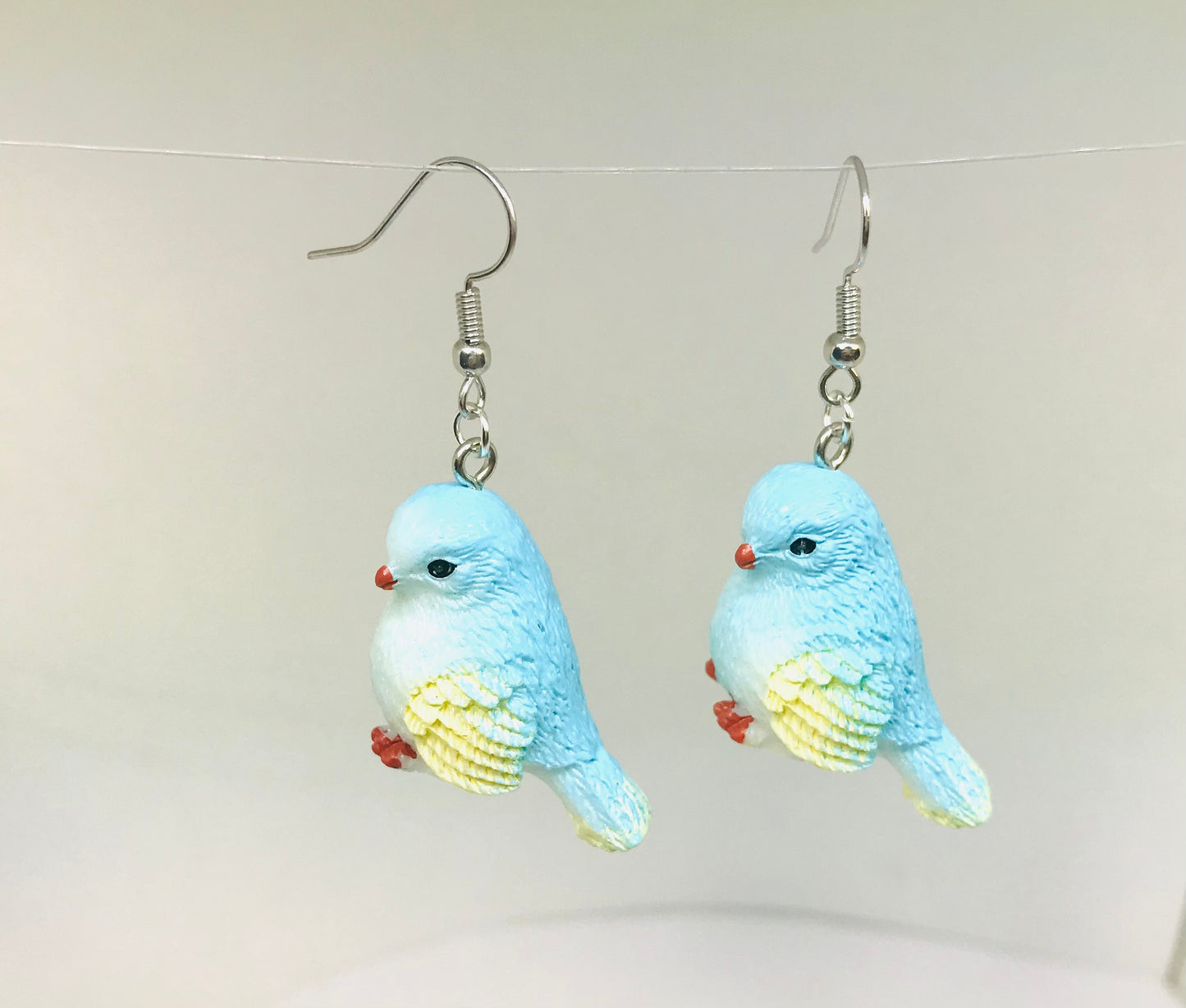 Resin Bird Earrings, Spring Cardinal Earrings, Blue Bird Earrings, Red Bird | Green Bird
