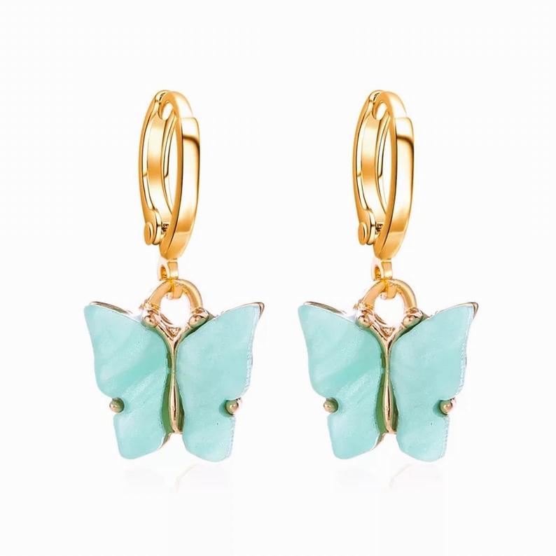 wholesale butterfly huggie earrings