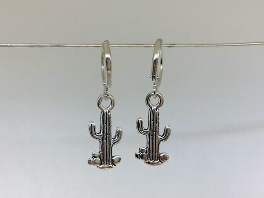 Cactus Huggie Earrings
