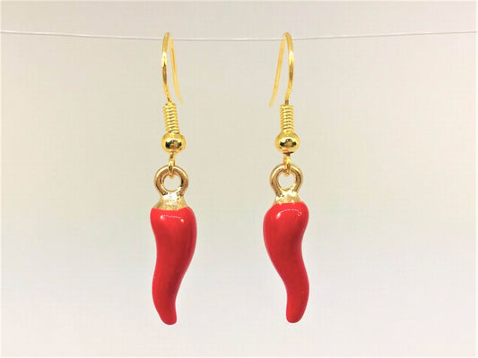 Red Hot Pepper Charm Earrings