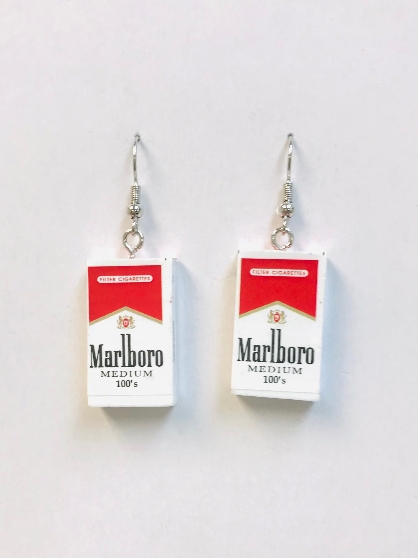 2prs Cigarette Marlboro Earrings