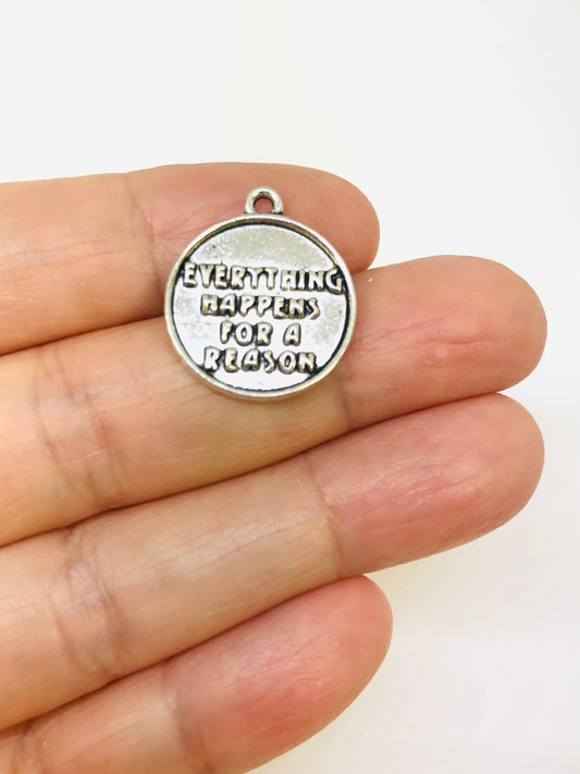 5 Wholesale Everything Happens For A Reason Tag Charm
