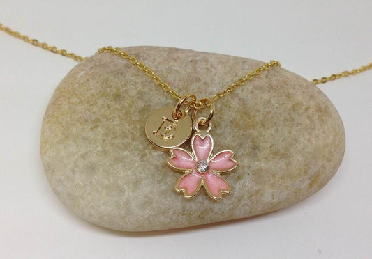 Pink flower girl necklace wholesale