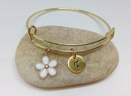 flower gift bangle bracelets