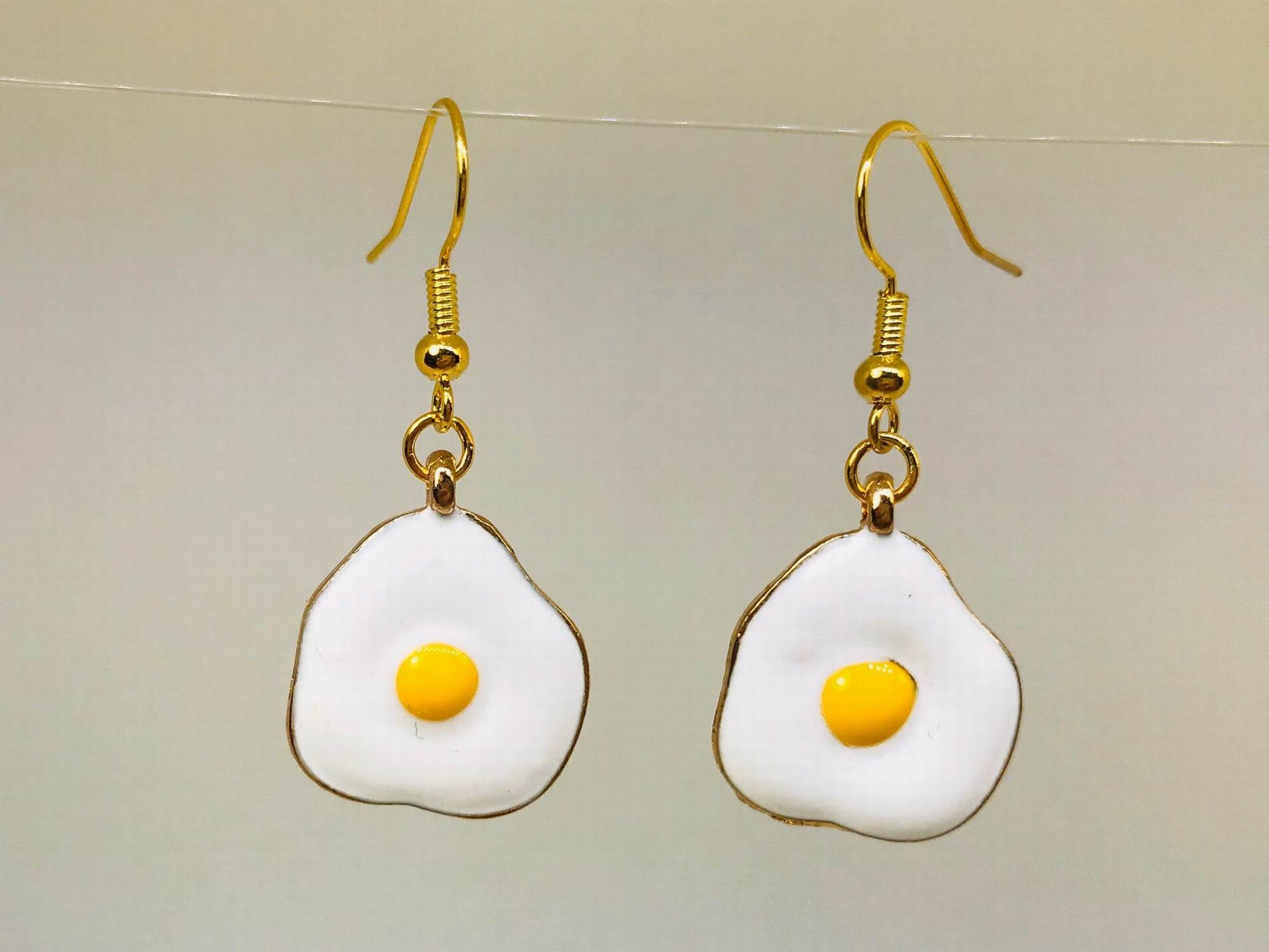 Fried Egg Gold Earrings