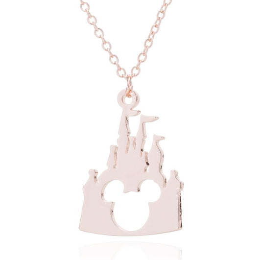 Wholesale Disney Castle Mickey Charm necklace
