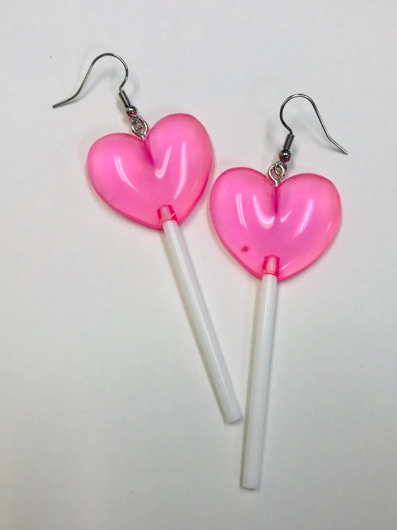 2 Lollipop Earrings, Novelty Earrings