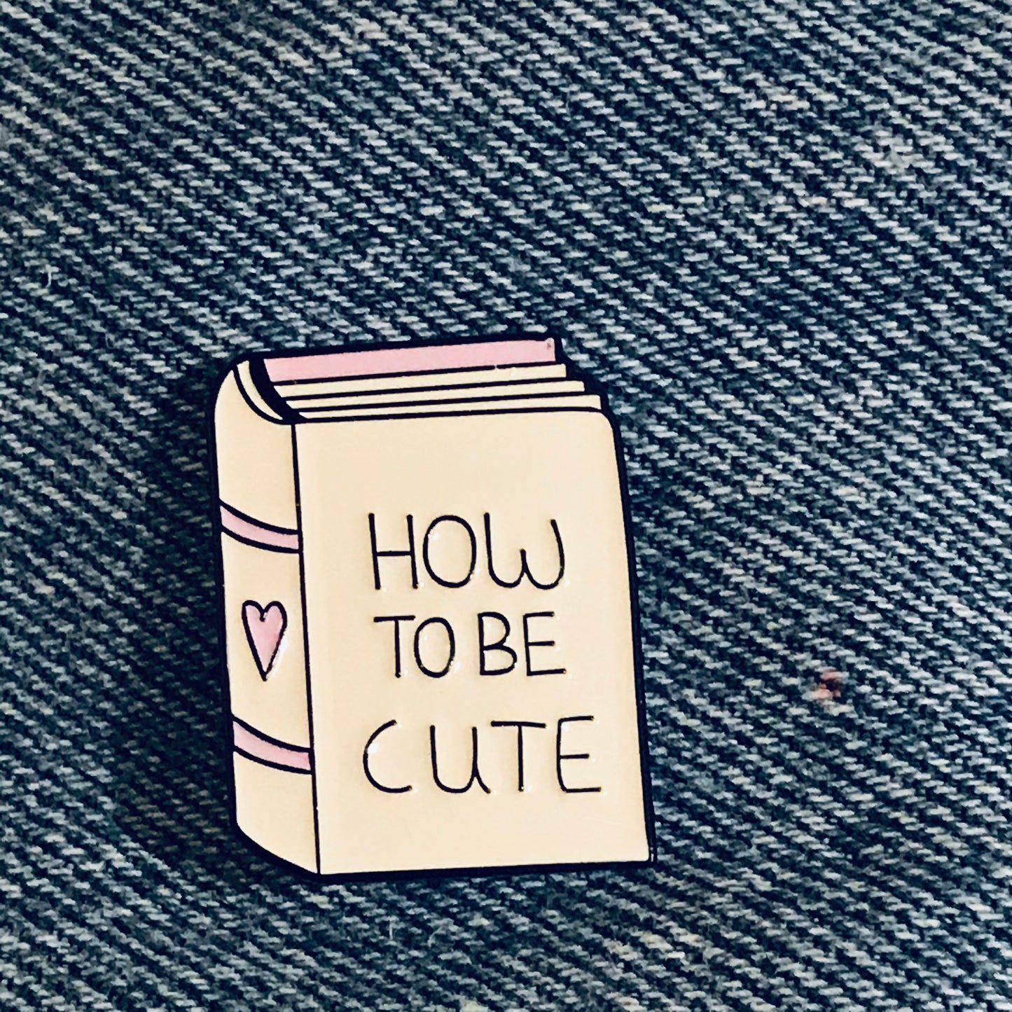 HOW TO be Cute Book funny enamel pin
