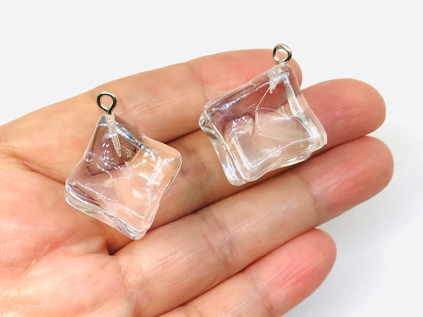 3/10/20/50 Acrylic Ice Cube Novelty Charms, DIY Jewelry making