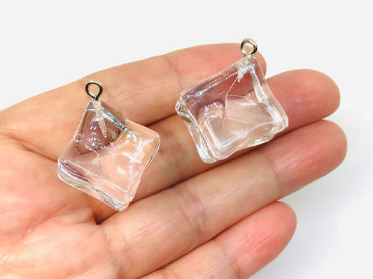 Acrylic Ice Cube Novelty Charms, DIY Jewelry making