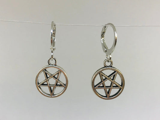 Inverted Pentagram Earrings, Pentagram Charm, Inverted Pentagram Jewelry2
