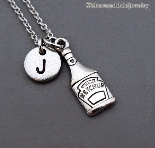 Ketchup Charm Personalized Necklace, food Necklace