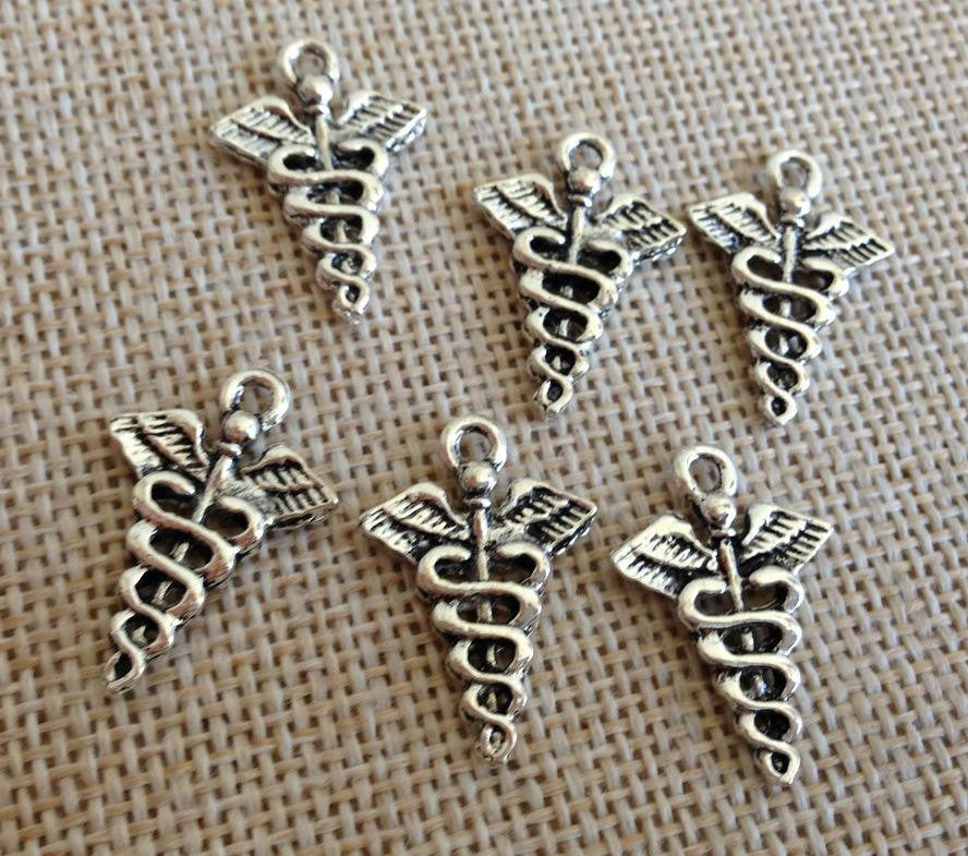 5 Medical sign charms RX Symbol Pharmacy