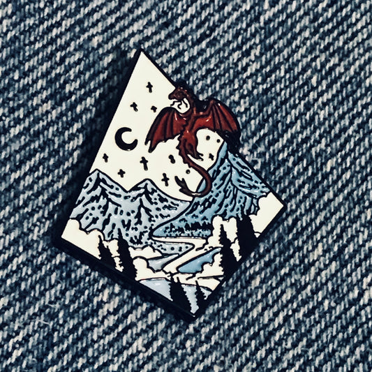 Mountain Forest River outdoor Enamel Pin