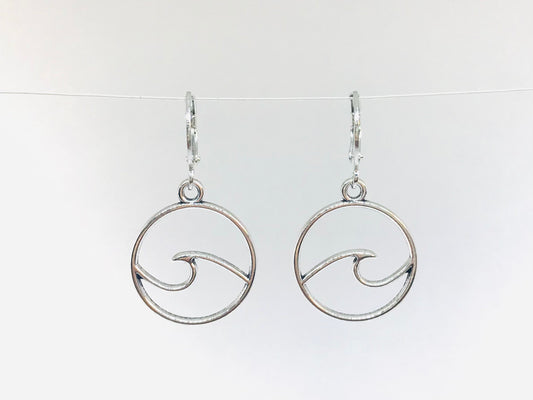 Wave Earrings, Ocean Jewelry, Surfer earrings