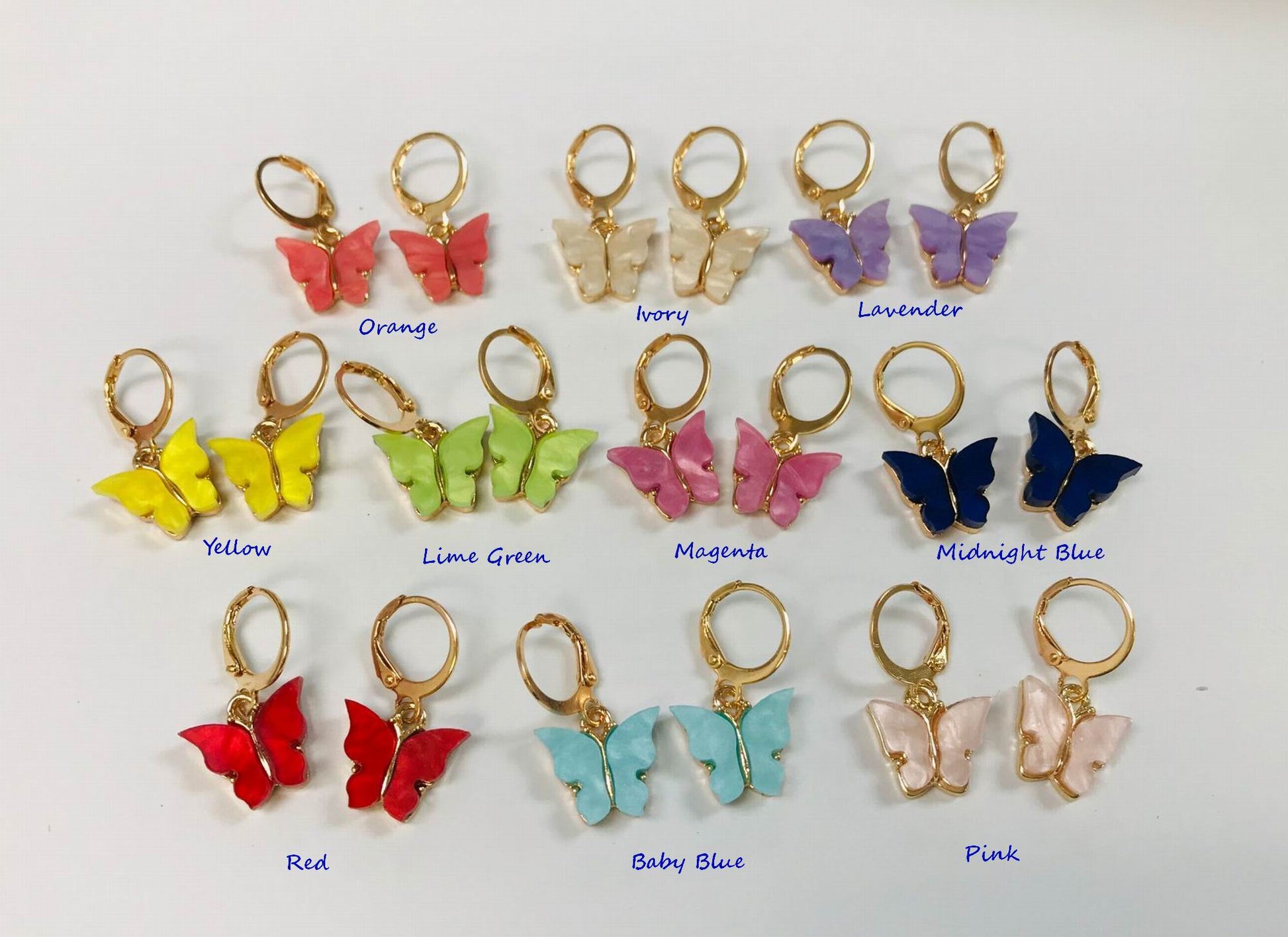 Tiny butterfly earrings wholesale