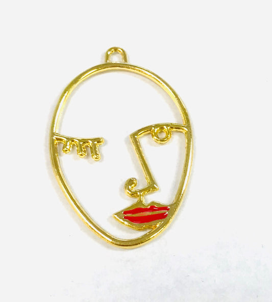 4 Picasso Face Earring DIY Charm