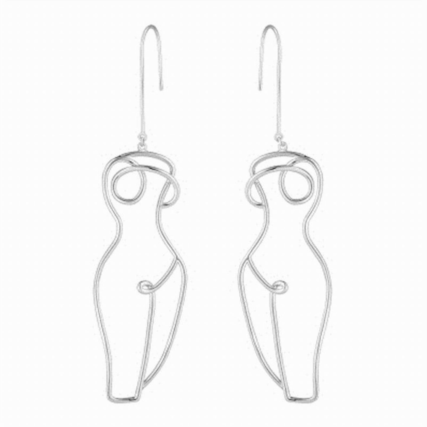 Nude Female Body Earrings