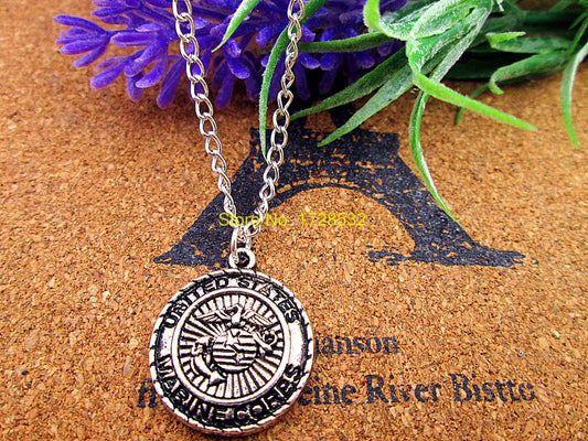 Military charm pendant necklace