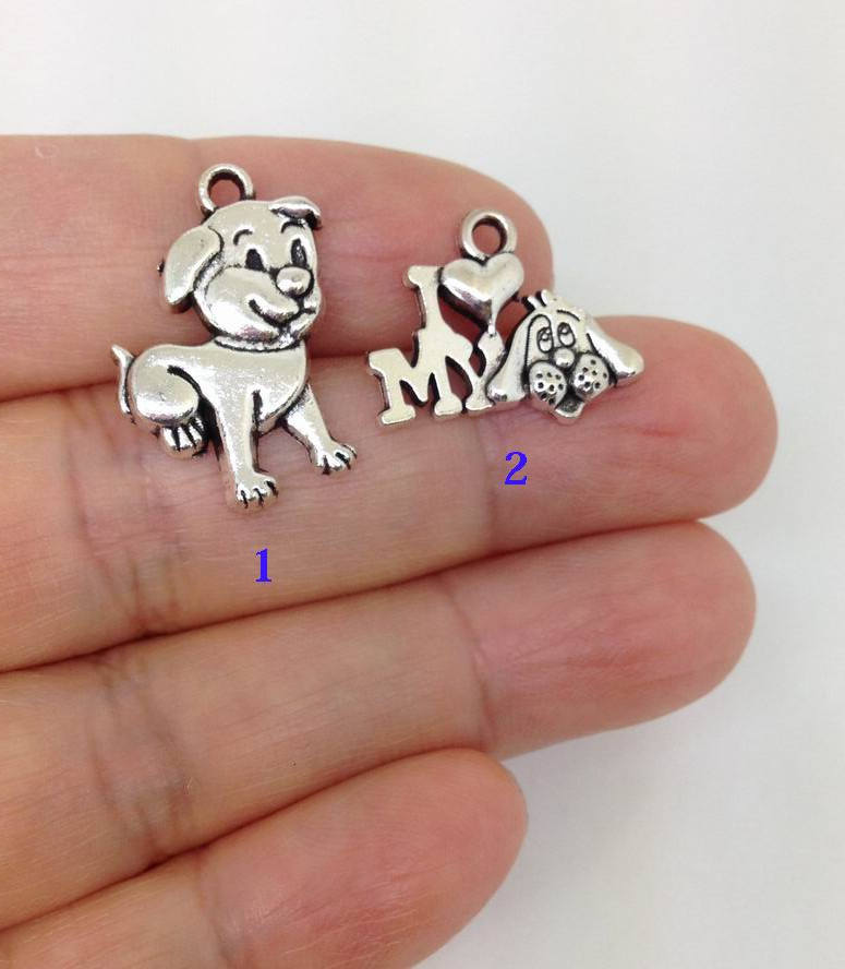 8 Puppy Charms I love My Dog charm wholesale