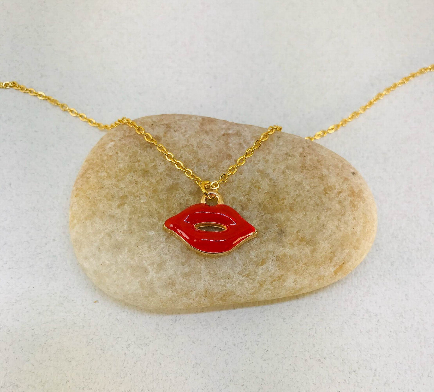 Red Lips Necklace, Kid's necklace