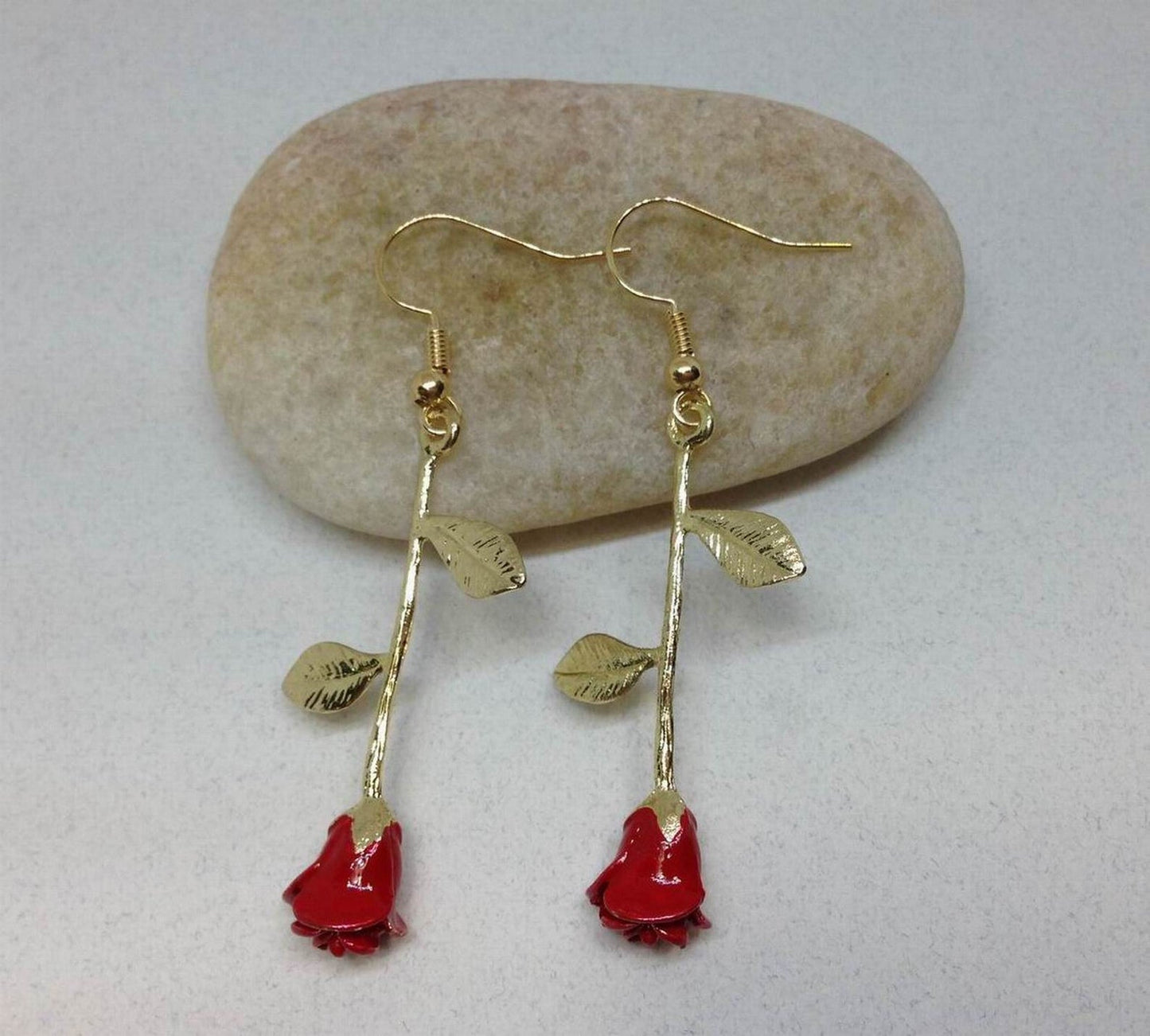 Rose Earrings, Beauty and The Beast Jewelry
