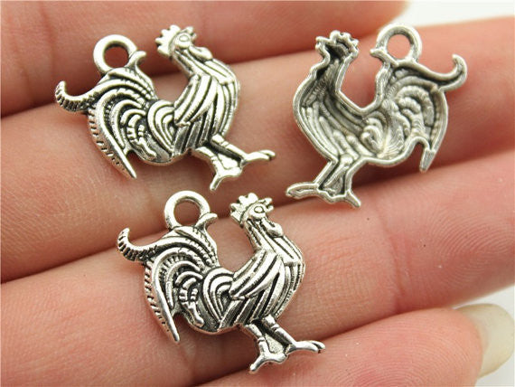 12pcs Hen Charms Chicken Rooster Charms
