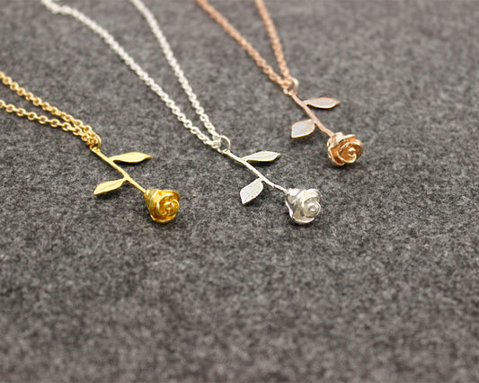 Rose Necklace, Bridesmaid Gifts