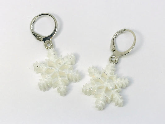Snowflake Huggies Earrings