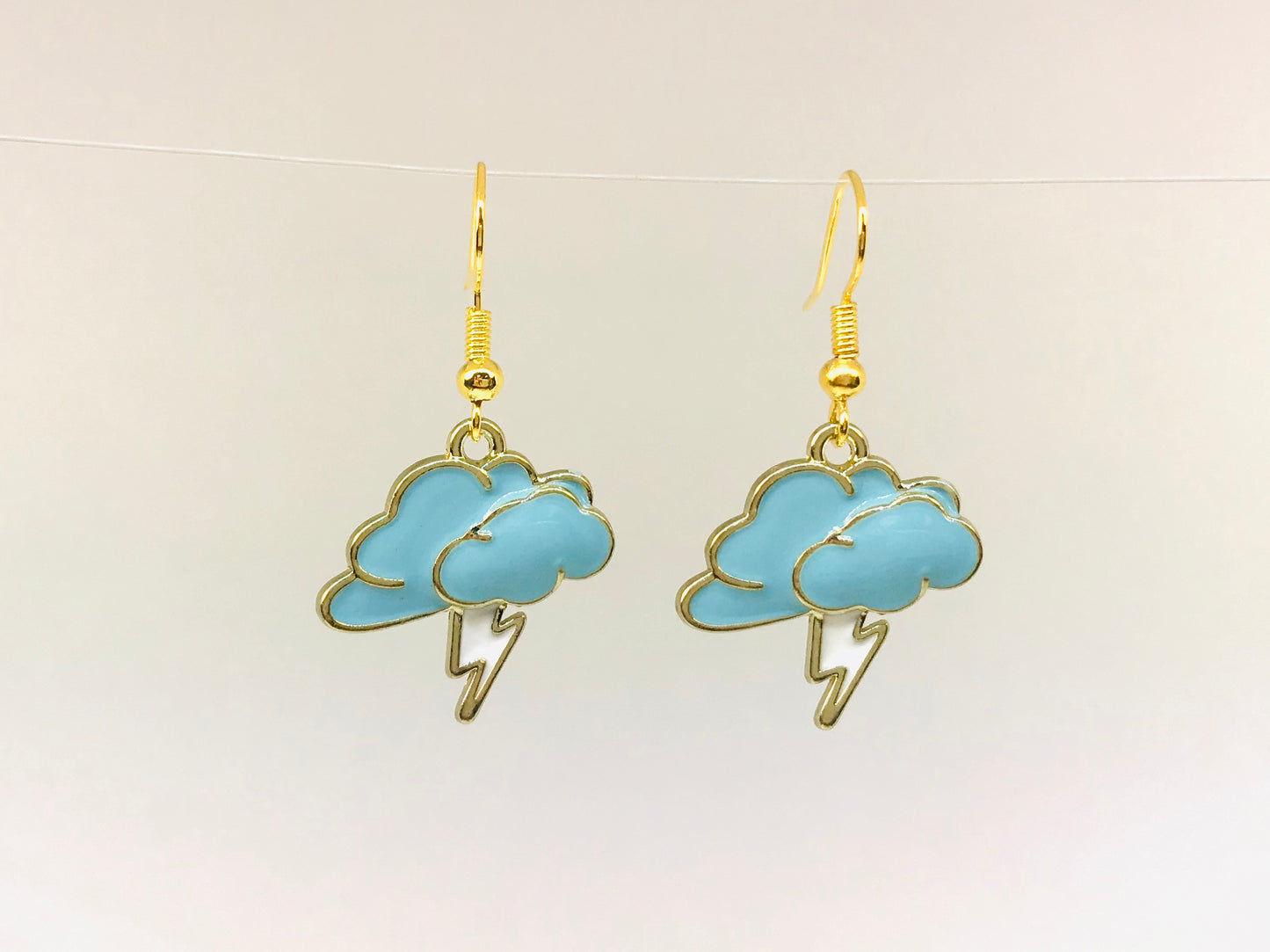 thunder cloud earrings funky novelty