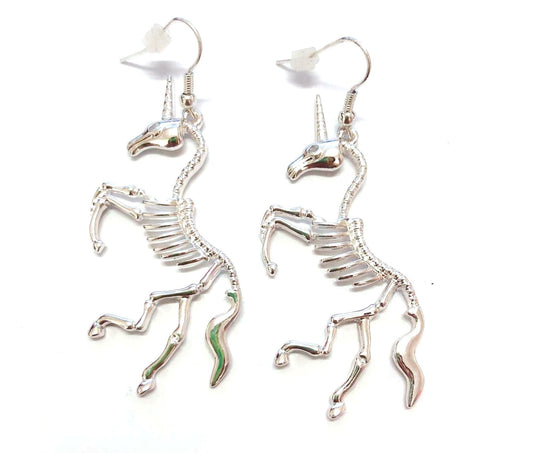 Skeleton Unicorn Earrings