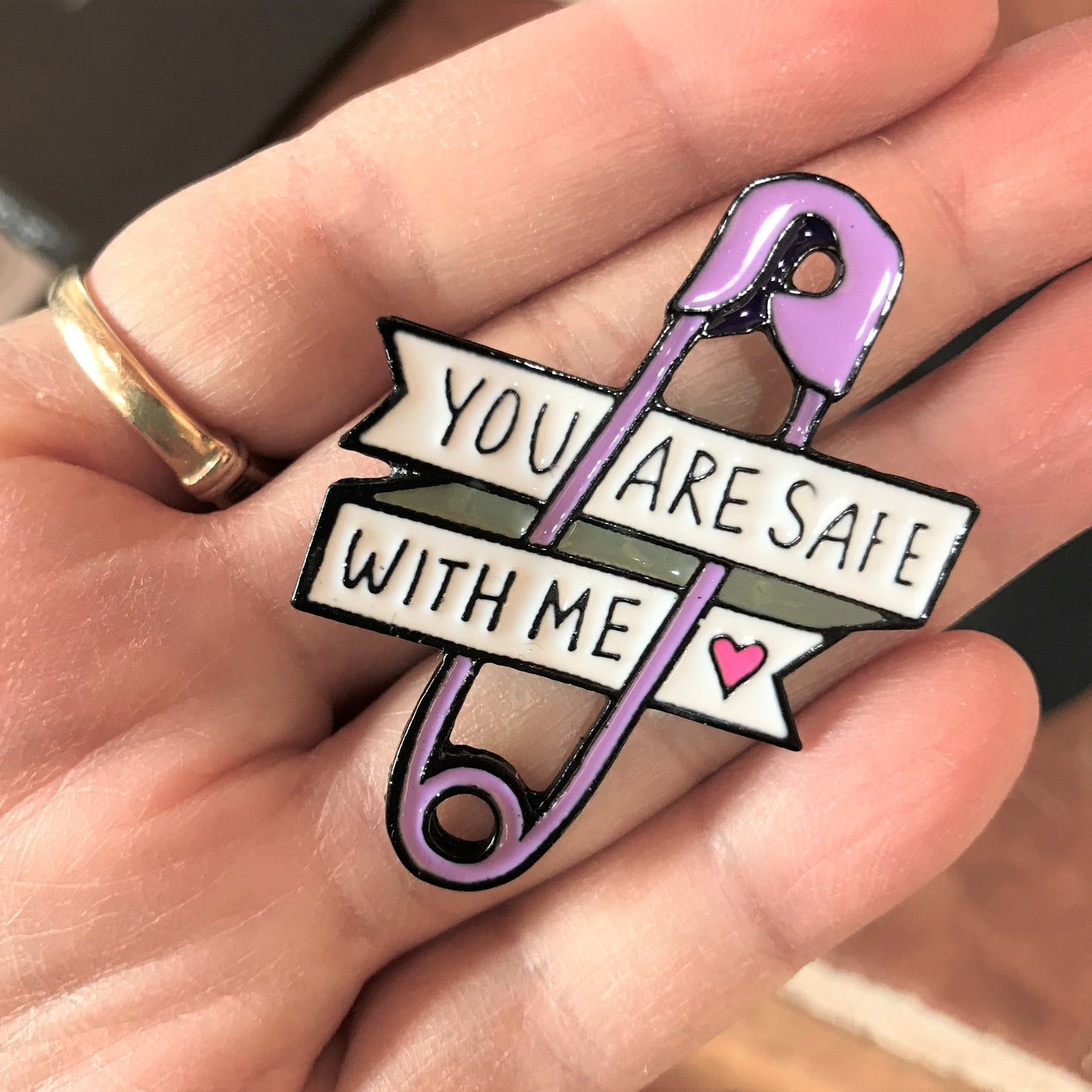 You are Safe with me Enamel Pin Wholesale